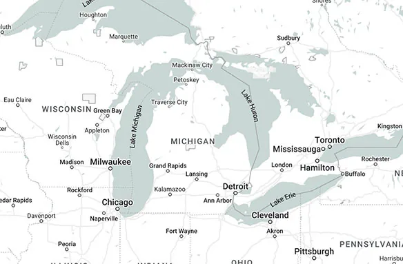 Map of Michigan